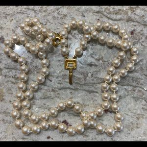 Vintage Monet double-strand pearl necklace